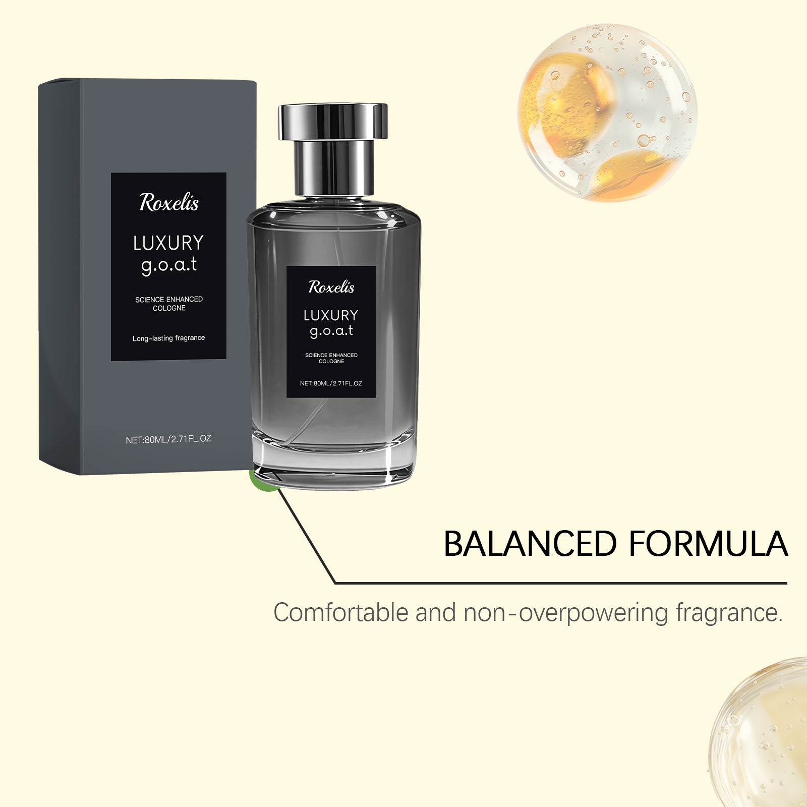 Roxelis Woody Floral Men Perfume, Mellow Neutral Scent, Mature Elegant Fragrance for Dating Daily Use