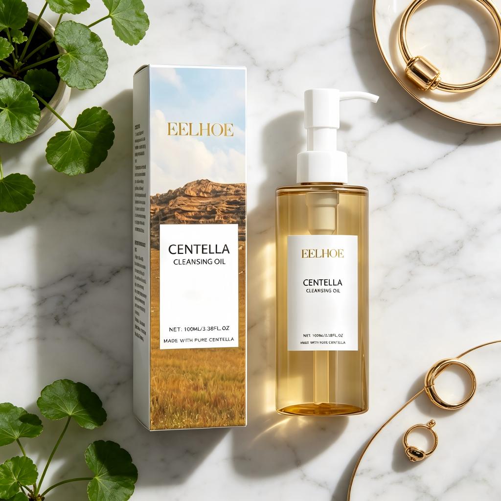 EELHOE Centella Soothing Oil Cleanser – Lightweight, Water-Rinseable Makeup Remover for Face, Eyes & Lips (Vegan, Fragrance-Free, Non-Comedogenic)