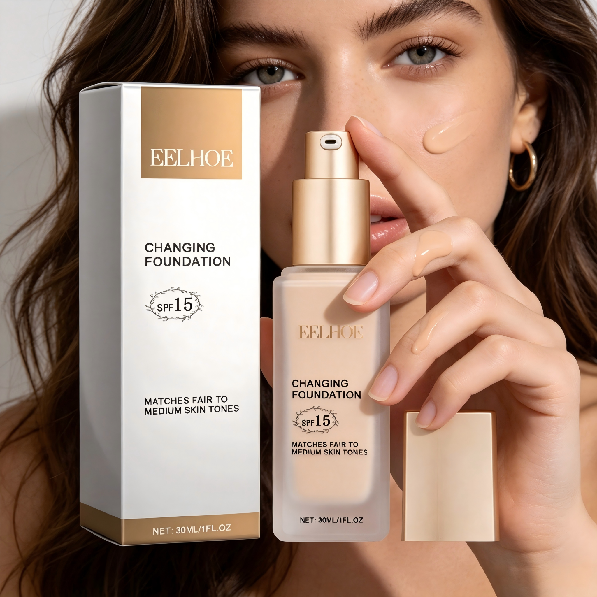 EELHOE Hydra-Luminous Skin Tint – Hydrating, Light-Coverage Foundation with Blurring Finish • Oil-Control & 12-Hour Wear (Vegan, Non-Comedogenic)
