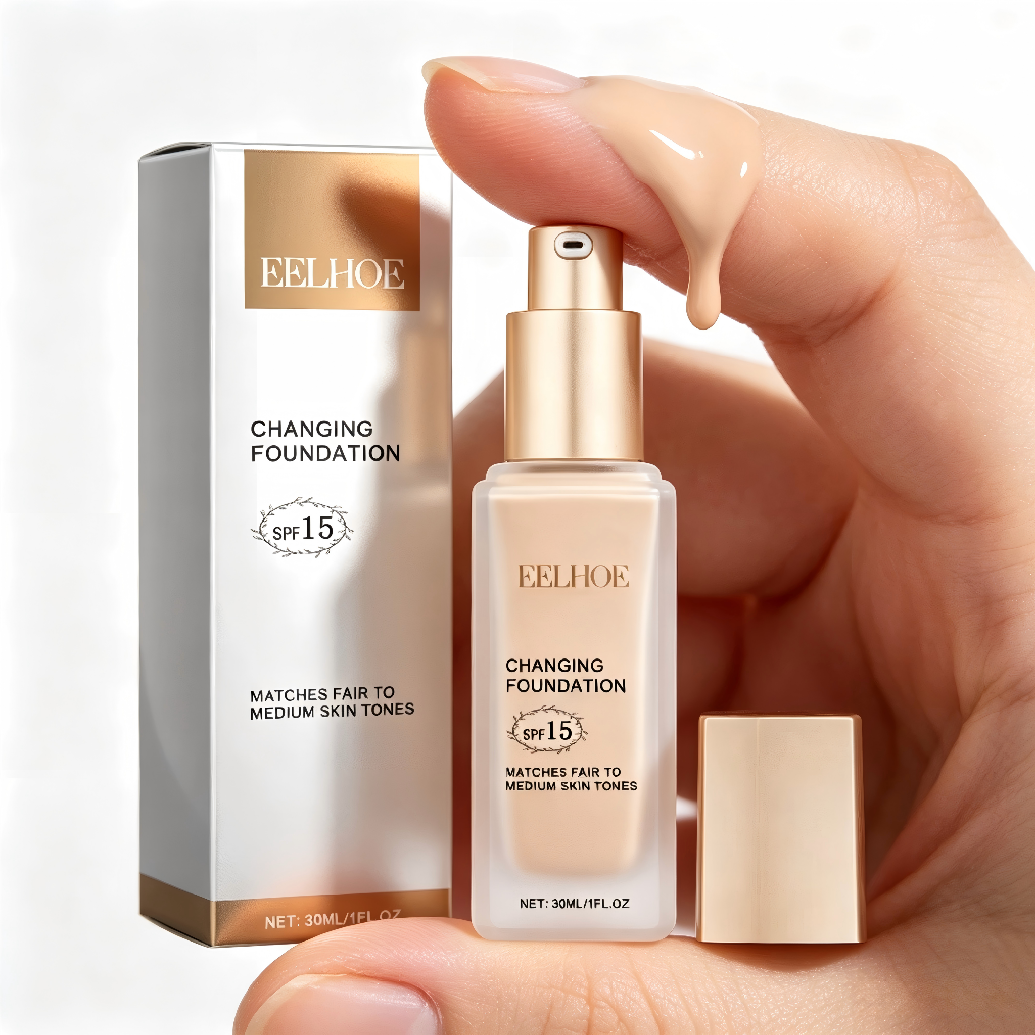 EELHOE Hydra-Luminous Skin Tint – Hydrating, Light-Coverage Foundation with Blurring Finish • Oil-Control & 12-Hour Wear (Vegan, Non-Comedogenic)