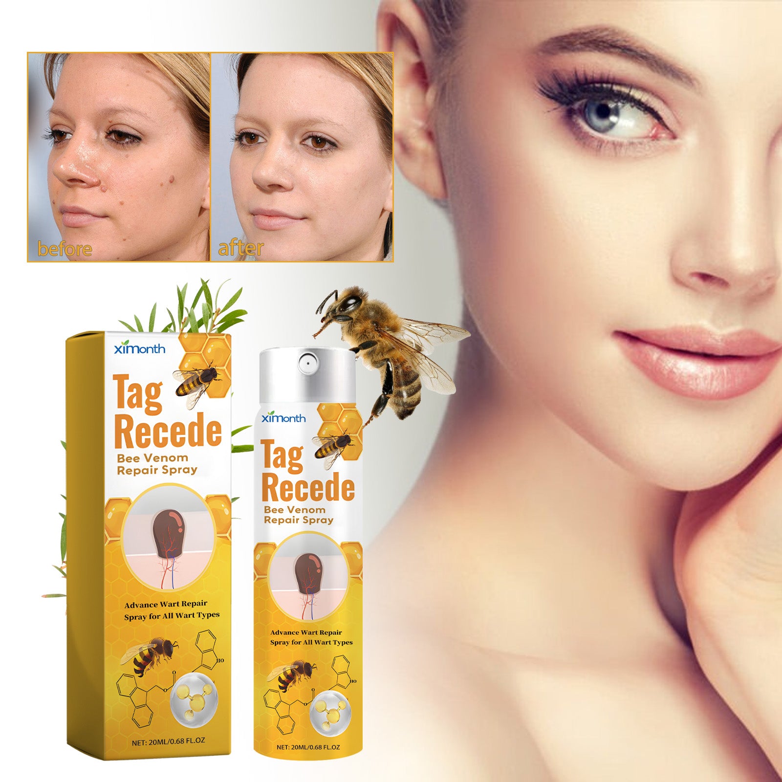 Ximonth Bee Venom Skin Conditioning Spray – Smooth & Refine Bumpy Skin Texture