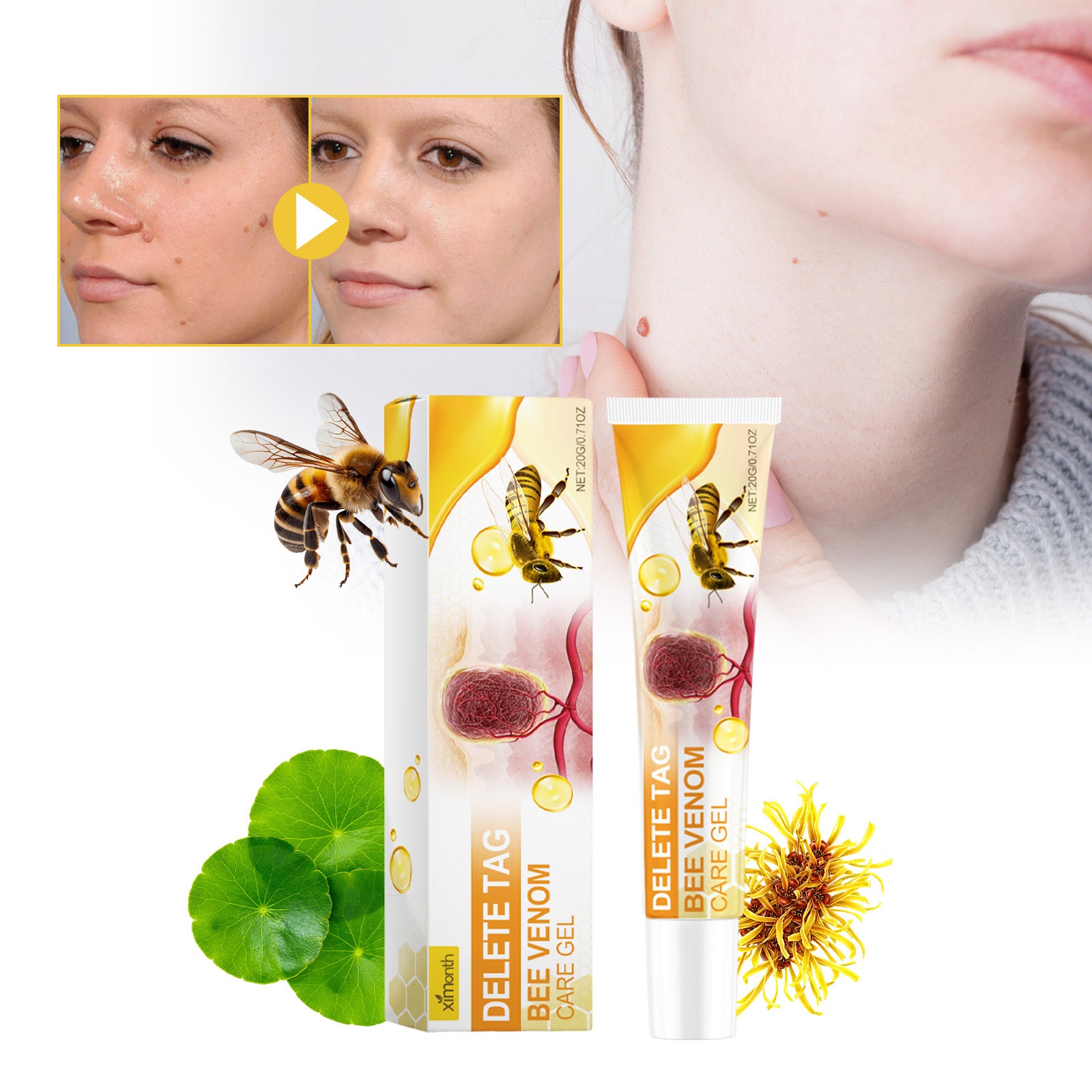 Ximonth Bee Venom Care Gel – Gentle Cleansing & Smoothing Bumpy Skin Gel