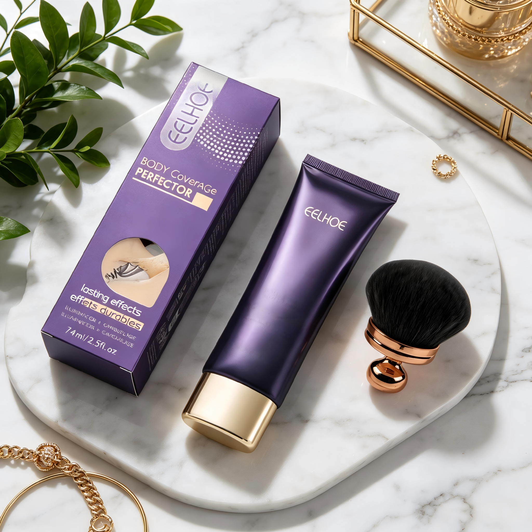 EELHOE Body Concealing Cream – Ivory Beige Duo Set, Full-Coverage, Hydrating & Brightening for Smooth, Even-Toned Skin (Vegan, Fragrance-Free, Non-Comedogenic)
