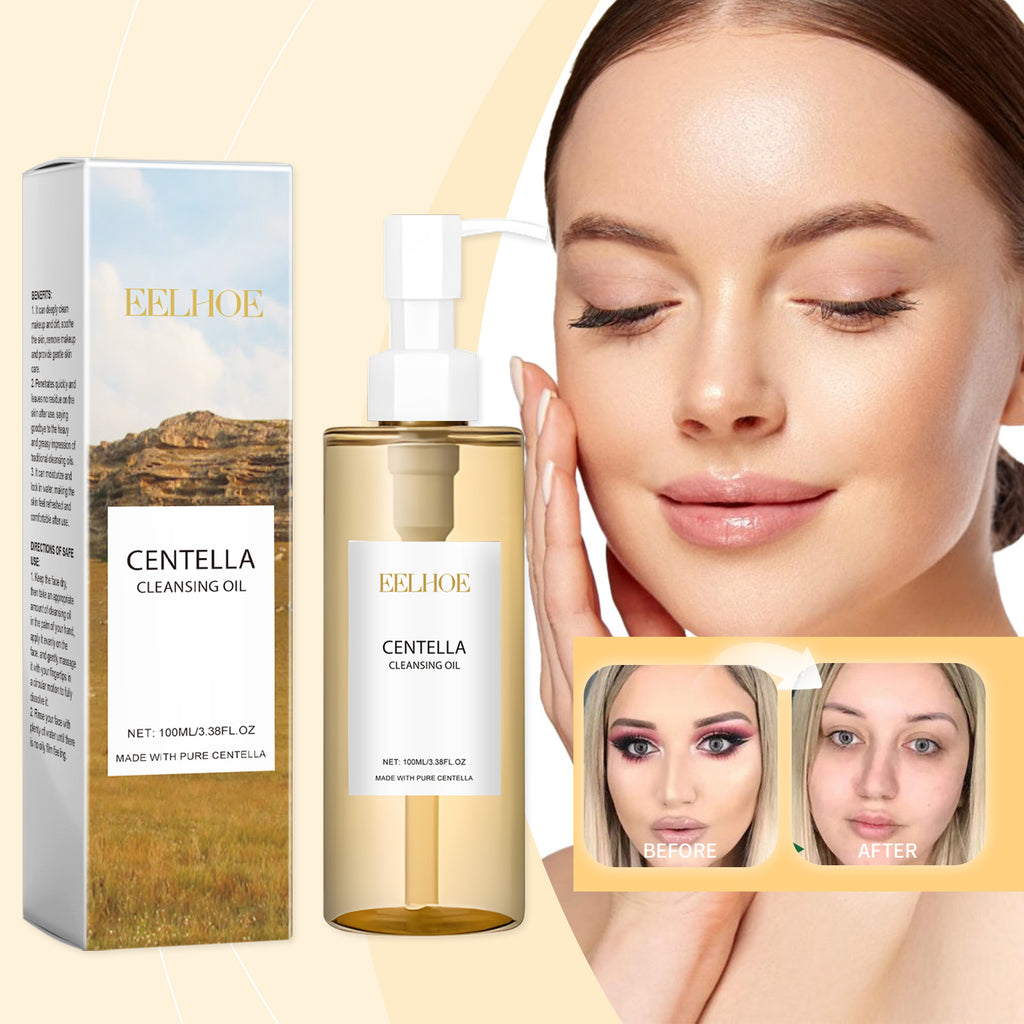 EELHOE Centella Soothing Oil Cleanser – Lightweight, Water-Rinseable Makeup Remover for Face, Eyes & Lips (Vegan, Fragrance-Free, Non-Comedogenic)