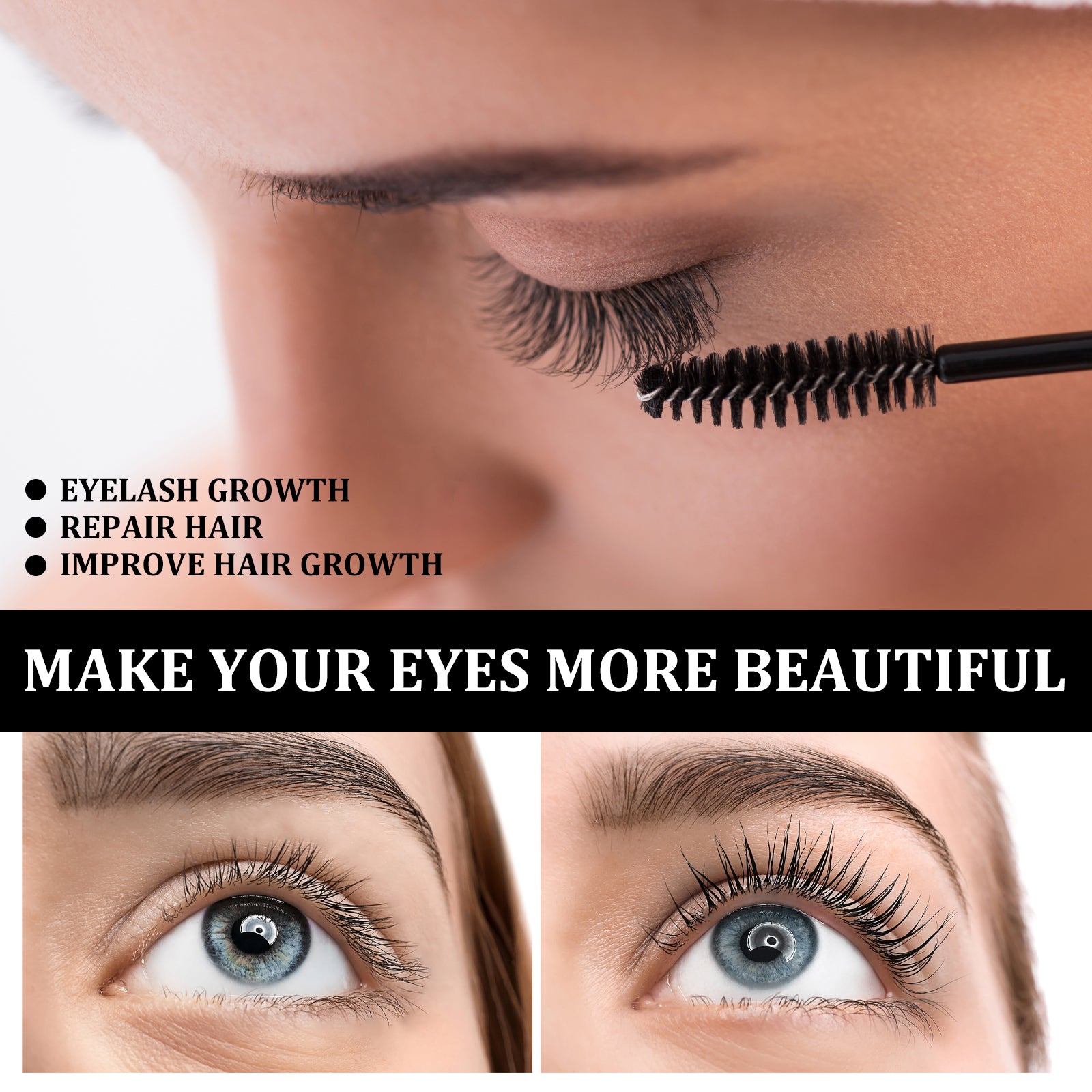 EELHOE Castor Oil Mascara – Natural, Full Volume, Long Wear, Gentle & Hydrating Lash Enhancer