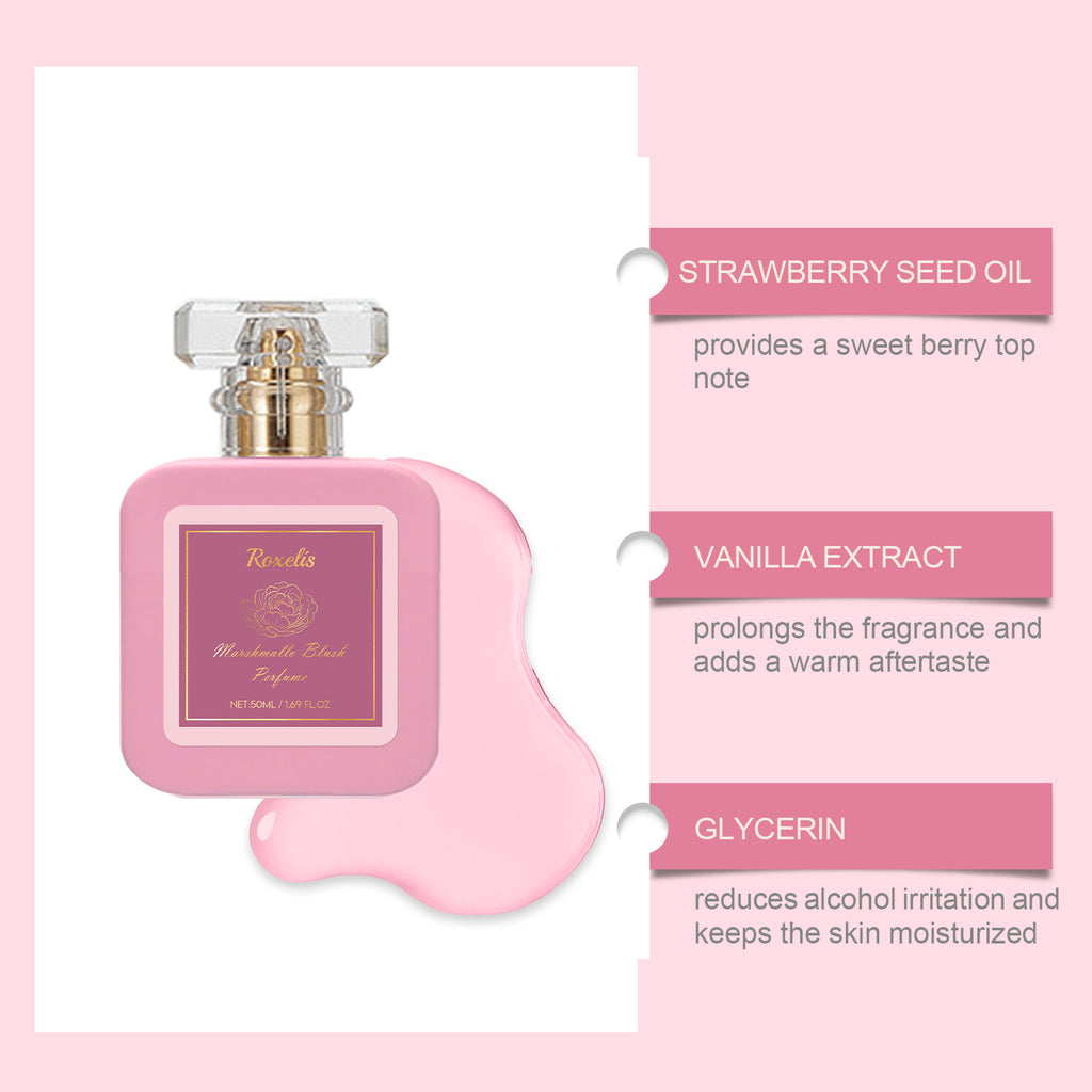 Roxelis Strawberry Candy Perfume, Sweet Vivid Long-lasting Scent, Portable Fragrance for Dating & Daily Use