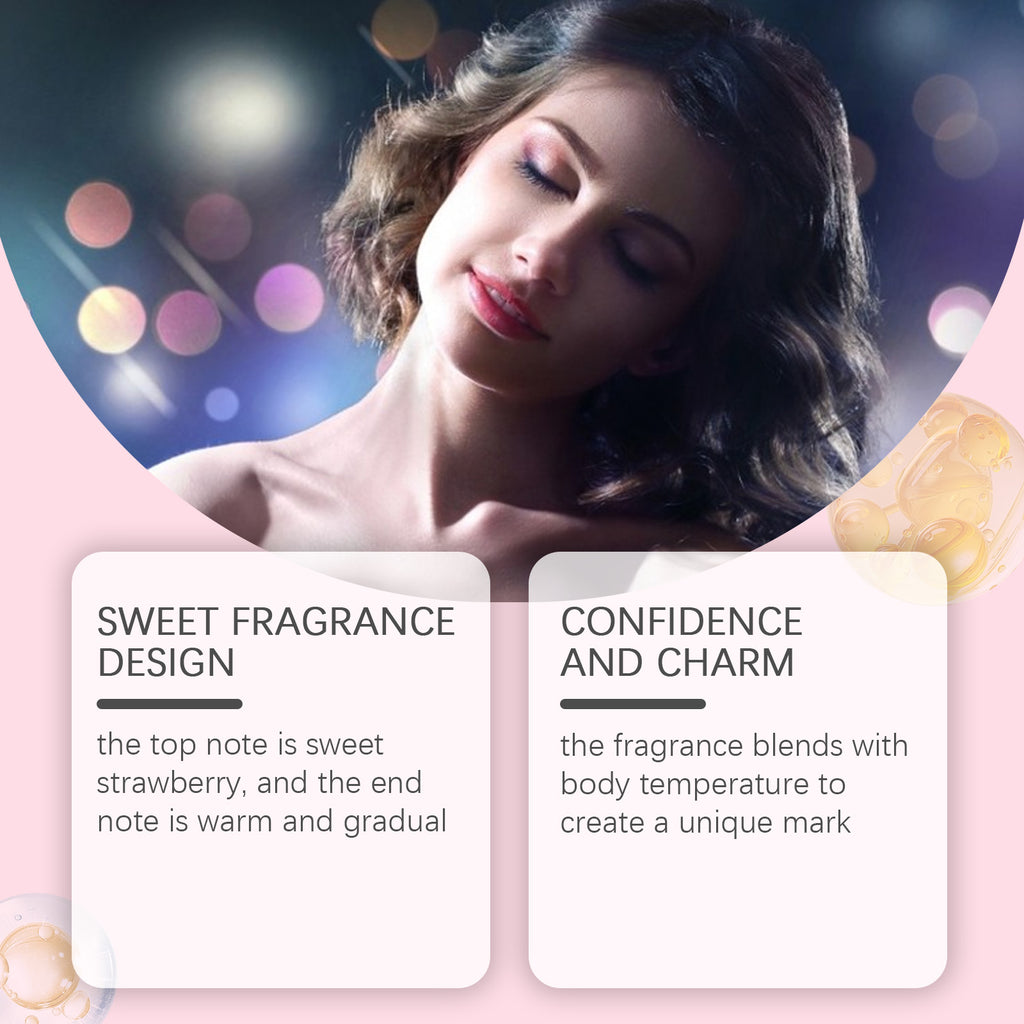 Roxelis Strawberry Candy Perfume, Sweet Vivid Long-lasting Scent, Portable Fragrance for Dating & Daily Use
