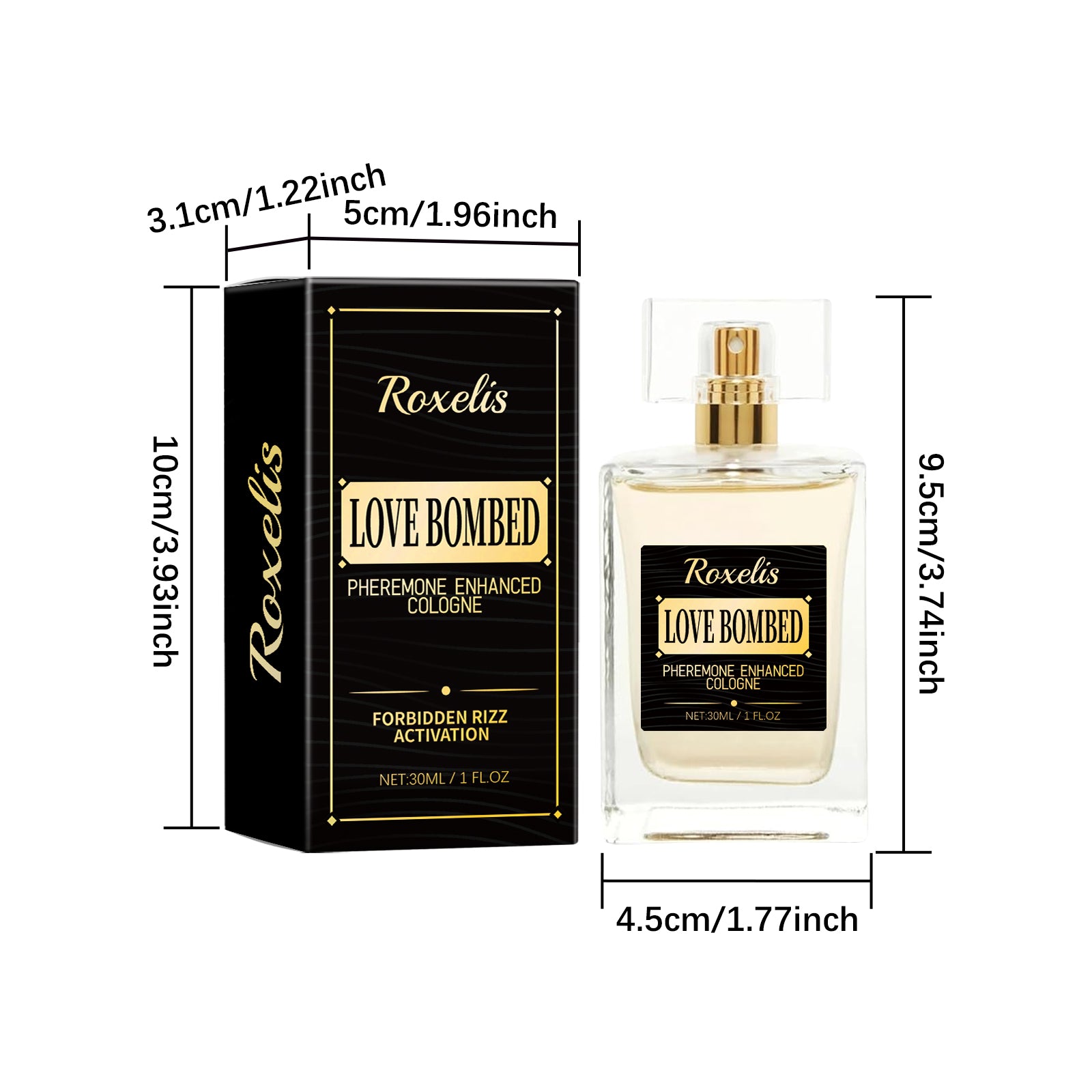 Roxelis Men Pheromone Cologne, Long-lasting Light Scent, Elegant Fragrance for Business & Dating