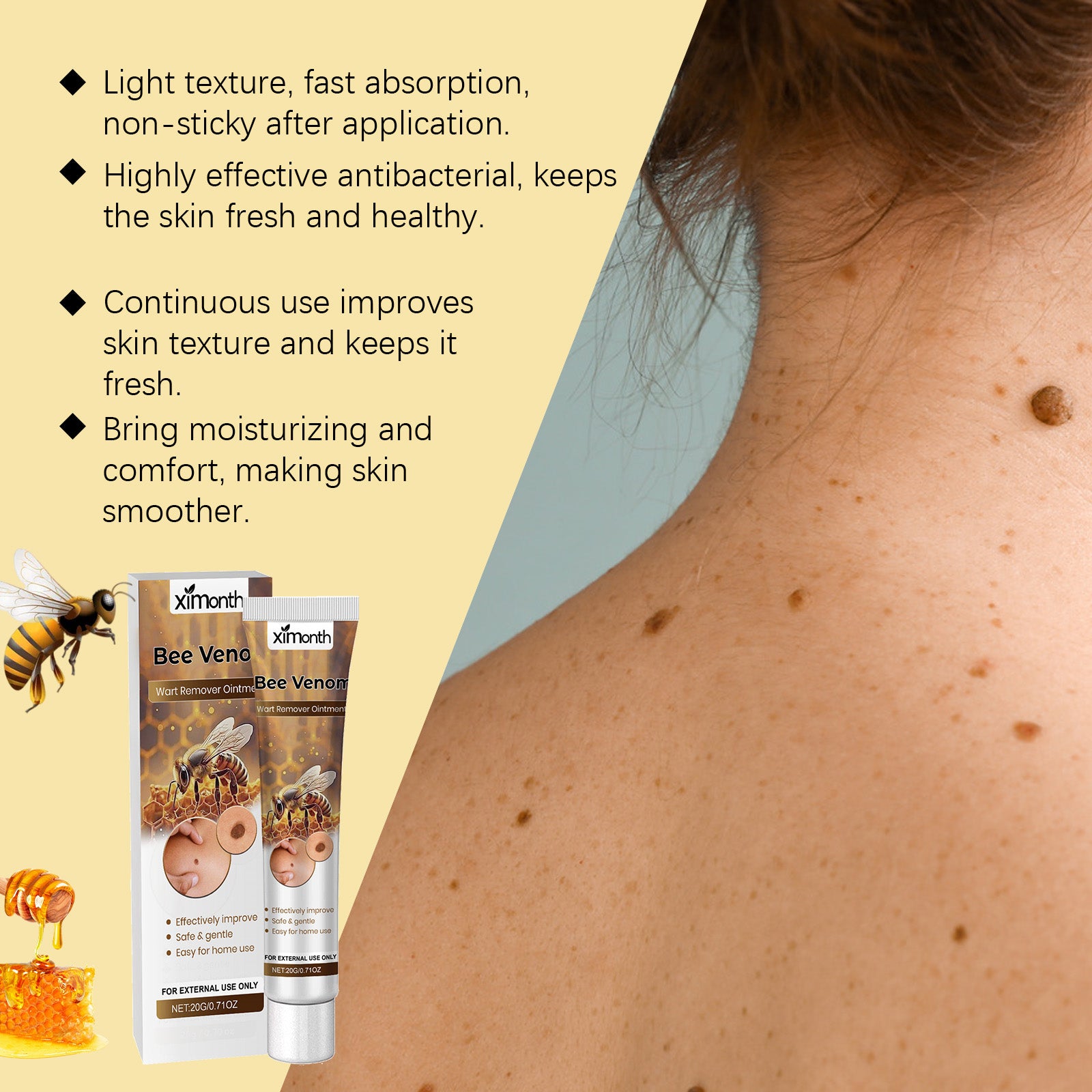 Ximonth Natural Bee Venom Skin Ointment – Daily Gentle Care for Smooth & Hydrated Body Skin