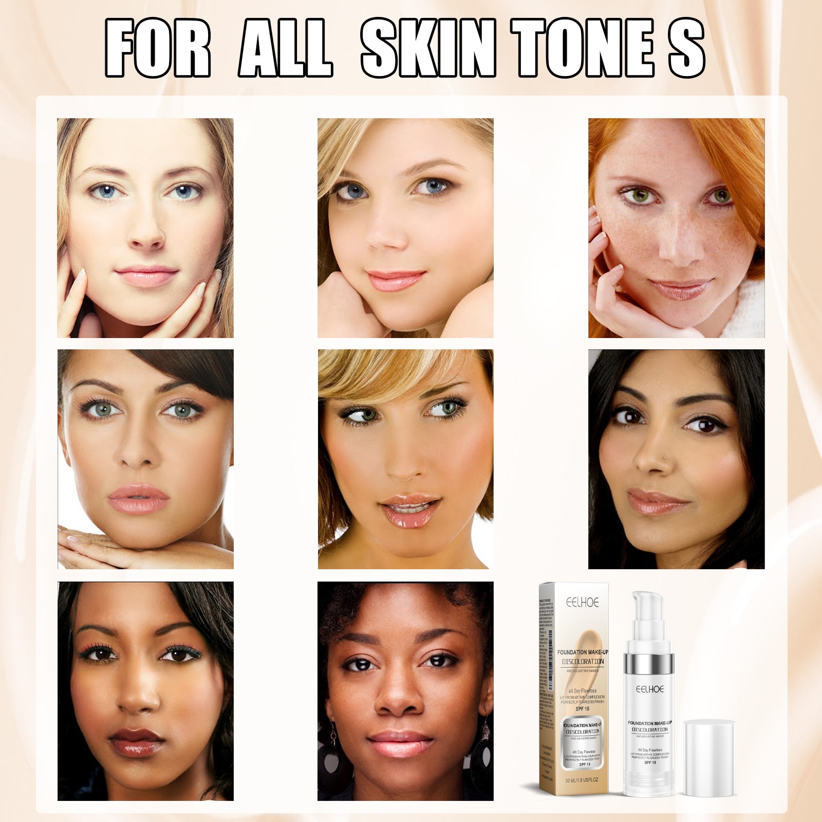 EELHOE Color-Adapting Concealer Foundation – Full-Coverage, Hydrating & Long-Wear