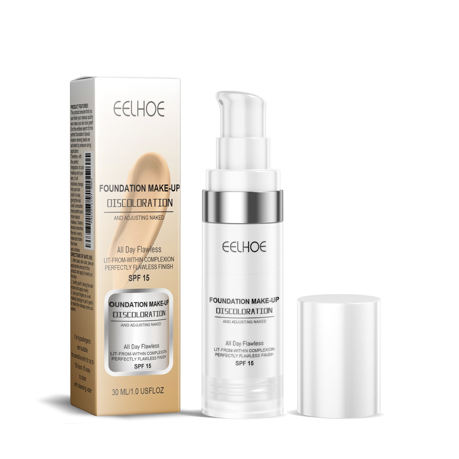 EELHOE Color-Adapting Concealer Foundation – Full-Coverage, Hydrating & Long-Wear